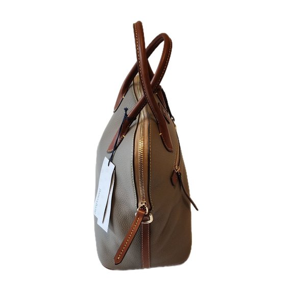 Dooney & Bourke Large Domed Satchel Taupe Purse NWT - Picture 6 of 16